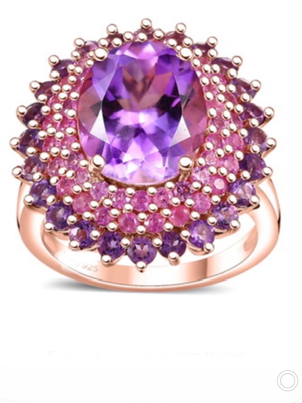 Moroccan Rose Multi Gemstone Cocktail Ring
